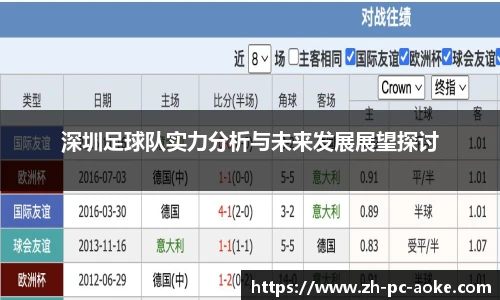 深圳足球队实力分析与未来发展展望探讨